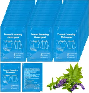 Travel Size Liquid Laundry Detergent 0.7floz/20ml per Bag, Travel Laundry Detergent for Hand Washing,Laundry Soap Travel Size Suitable for All Fabrics in the sink in Hotel,Air Bnb (100)