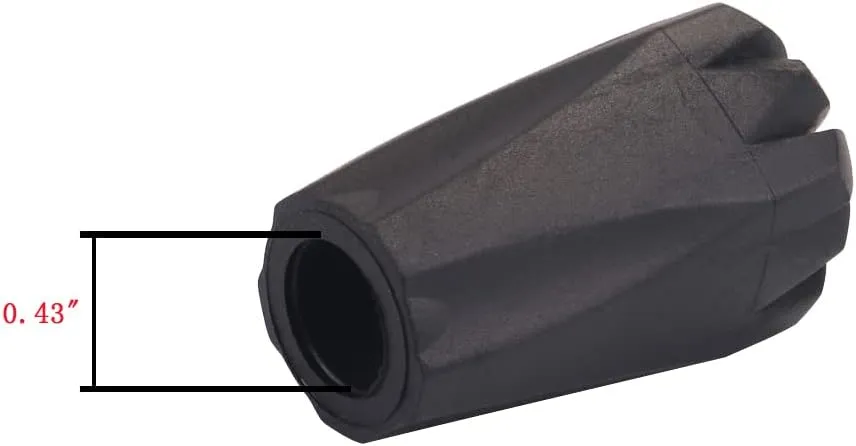Trekking Pole Accessories Extra Thick and Wear Resisting Rubber Tips Snow Support Mud Support for Hiking Poles for All Common Trekking Poles, Hiking Sticks, Nordic Walking Poles with a Inner Diameter of 11mm/0.43"