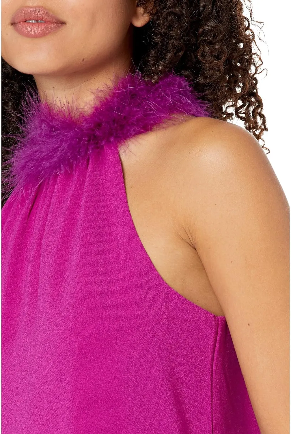 Trina Turk Women's Feather Trim Halter Top