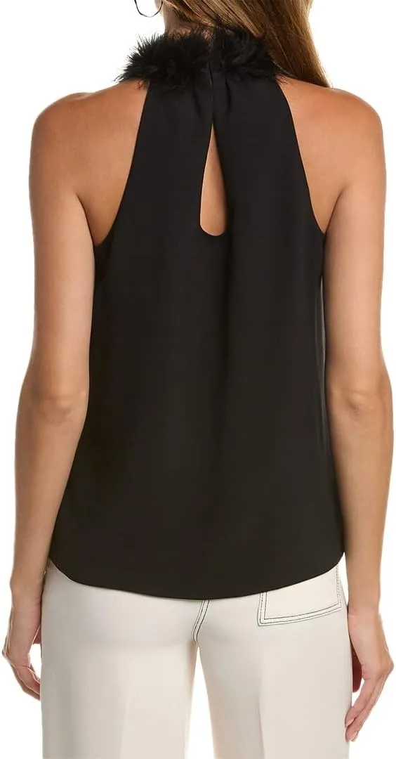 Trina Turk Women's Feather Trim Halter Top