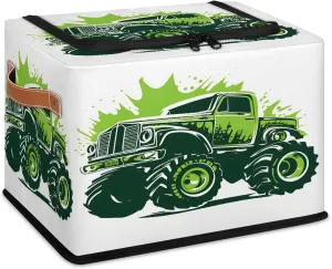 TropicalLife Storage Basket with Lids for Home Decor, Cartoon Mountain Buggy Fabric Storage Bins for Shelves Organizing, Decorative Closet Storage Boxes Cubes for Clothes, Toys