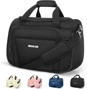 Underseat Carry On Luggage Lightweight Travel Tote Weekender Bag Overnight Duffle Bag for Travel, Travel Essentials Personal Item Travel Bag for Women and Men,Black-18Inch