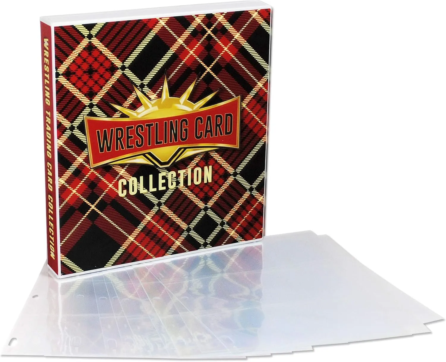 UniKeep WWE WrestleMania Themed Collectible Card Storage Binder - Comes With 20 Card Pages (Tartan)