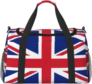 Union Jack All Uk Flag Duffel Travel Gym Sports Overnight Weekend Duffle Bags For Men Women