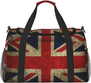 Union Jack Flag Duffel Travel Gym Sports Overnight Weekend Duffle Bags For Men Women