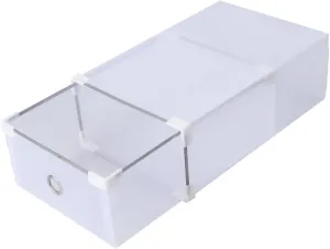 Unomor Shoe Box Storage Organizer 5 Pull-out Drawers Women's Shoes Storage White 31x20x11cm Semi
