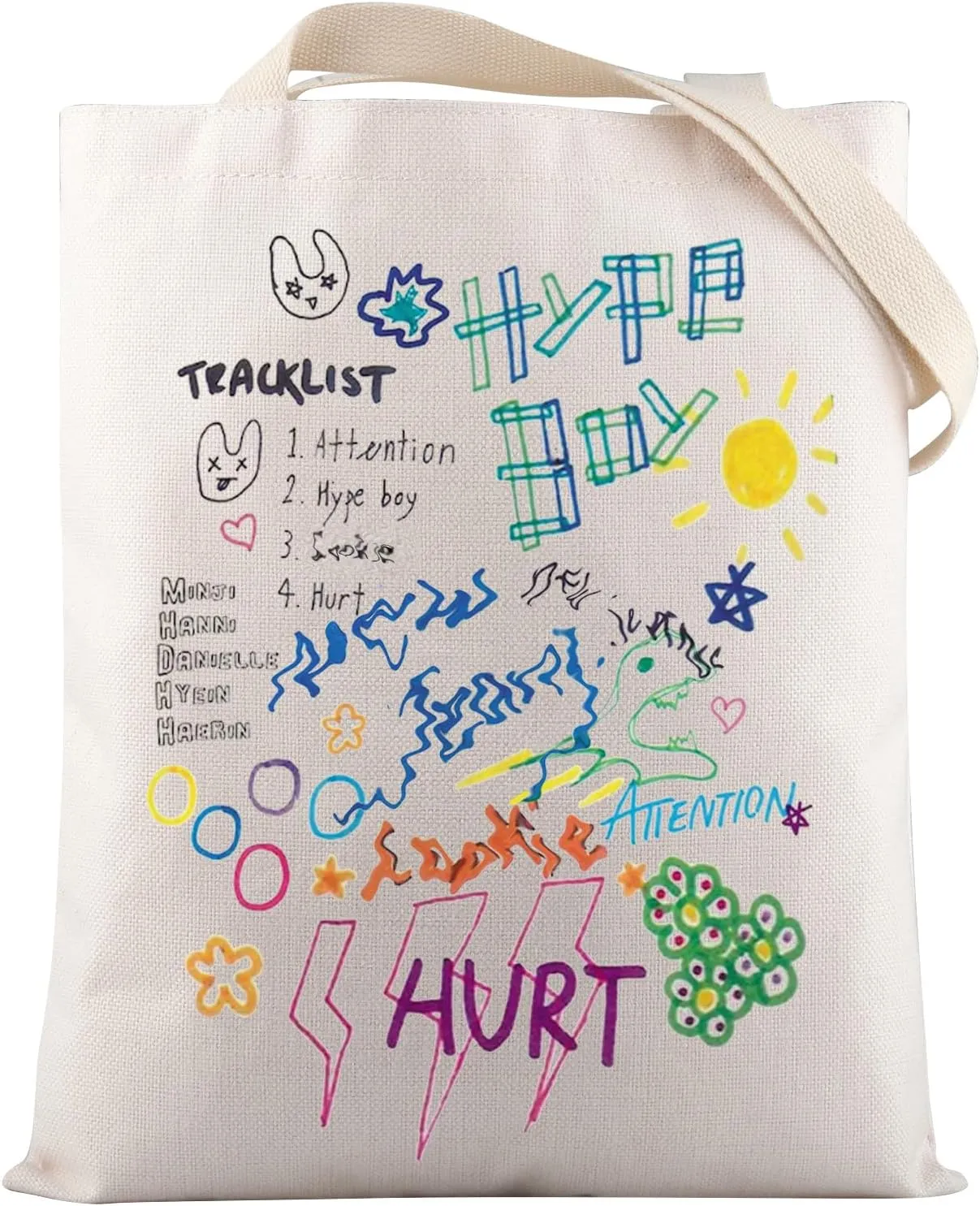 VAMSII Kpop Album Merch Singer Fan Tote Bag Kpop Merchandise Kpop Member Fans Gifts K-POP Music Lover Merch