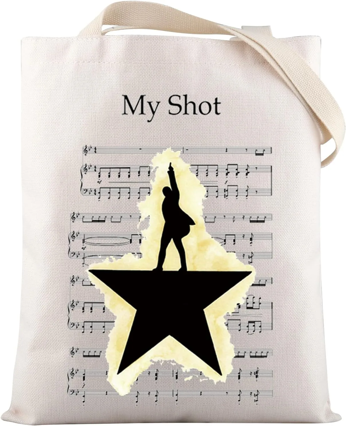 VAMSII Musical Theatre Lover Merch My Shot Lyric Inspired Tote Bag Musical Theatre Lover Fan Gifts Theatre Lover Gifts