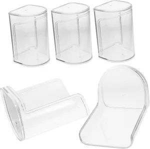 VANZACK 4pcs Plastic Doll Toy Display Boxes Easy Assembly Display Holder for Collectible Dolls Decorative Storage