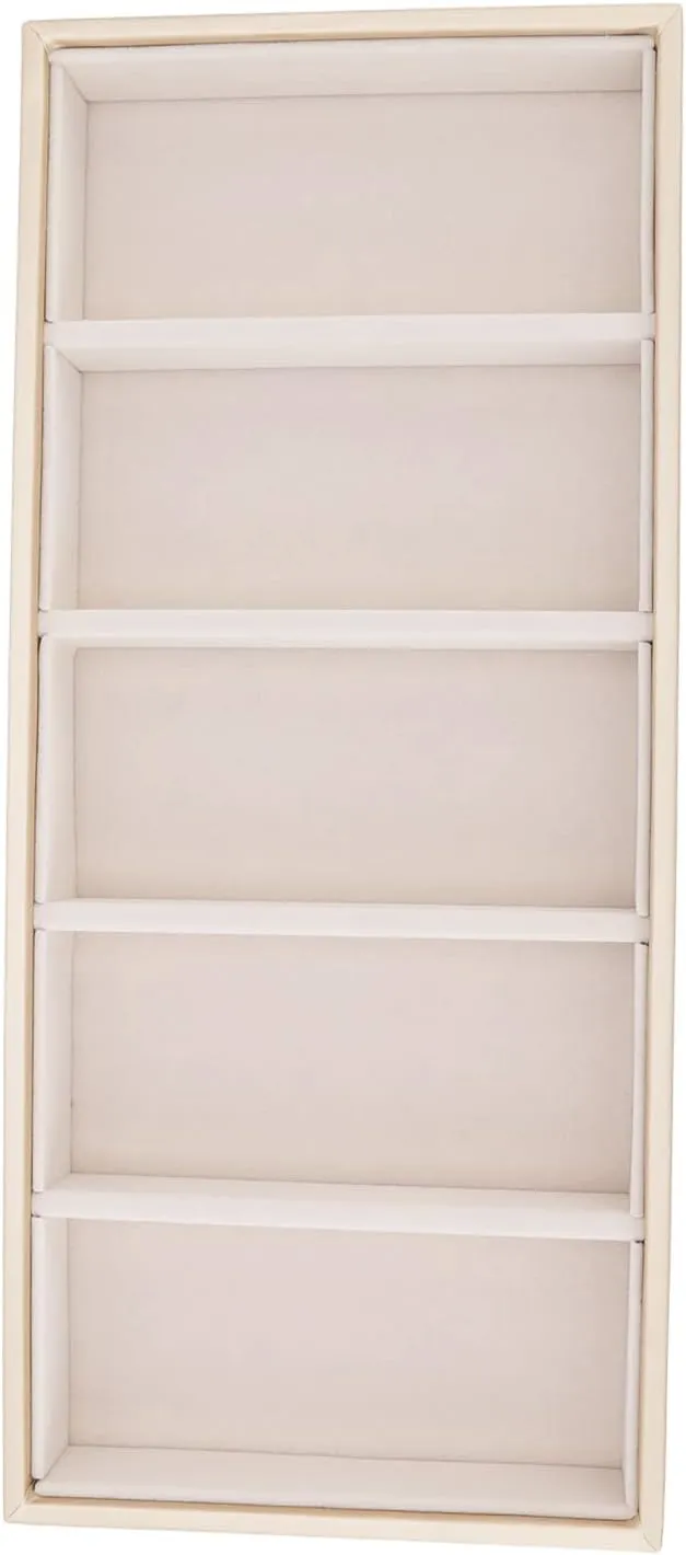 Velvet Glasses Box Tray, Stackable Glasses Display Tray Jewelry Organizer Trays for Glasses and Watch Holder Organizer Tray (Beige)
