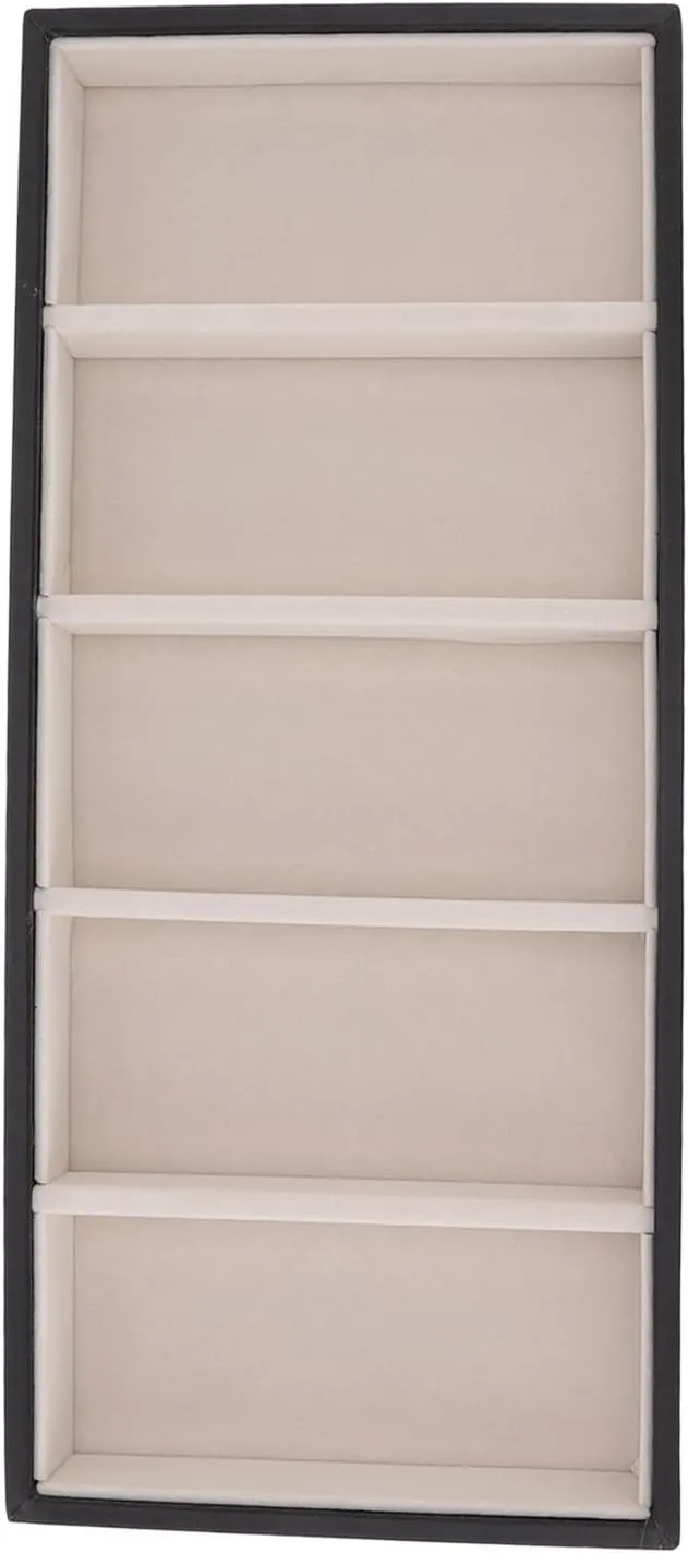 Velvet Glasses Box Tray, Stackable Glasses Display Tray Jewelry Organizer Trays for Glasses and Watch Holder Organizer Tray (Black)