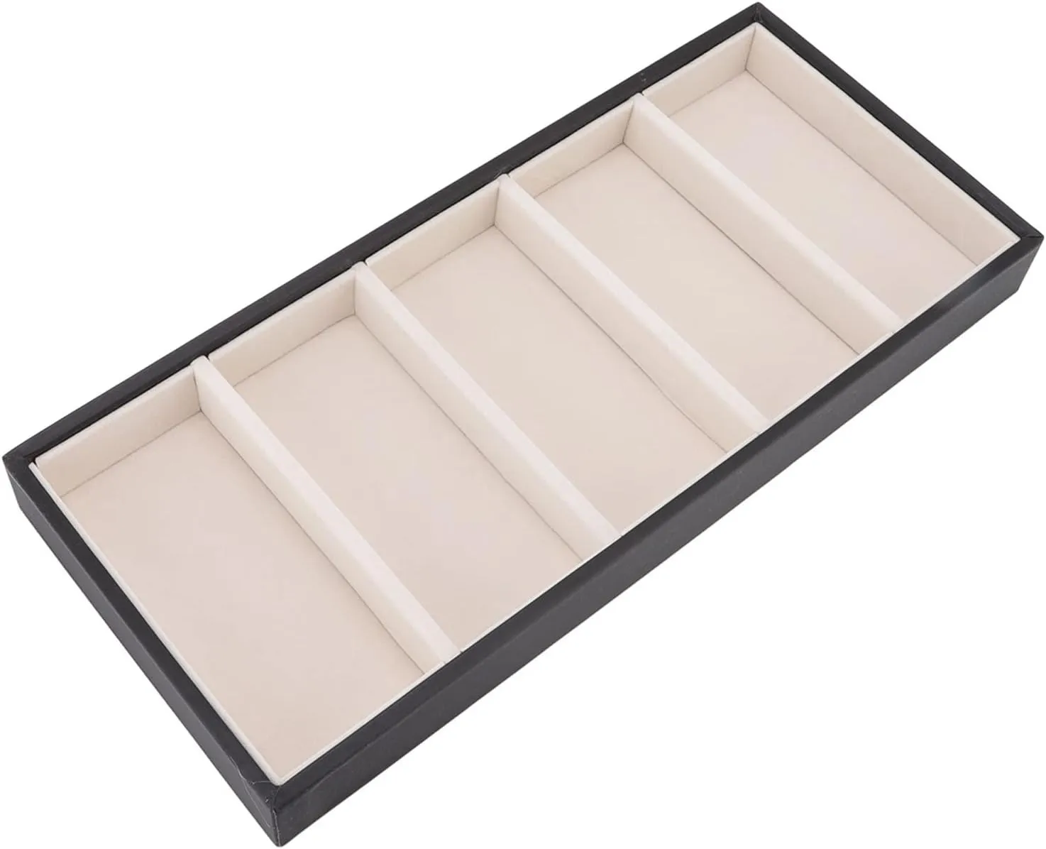 Velvet Glasses Box Tray, Stackable Glasses Display Tray Jewelry Organizer Trays for Glasses and Watch Holder Organizer Tray (Black)