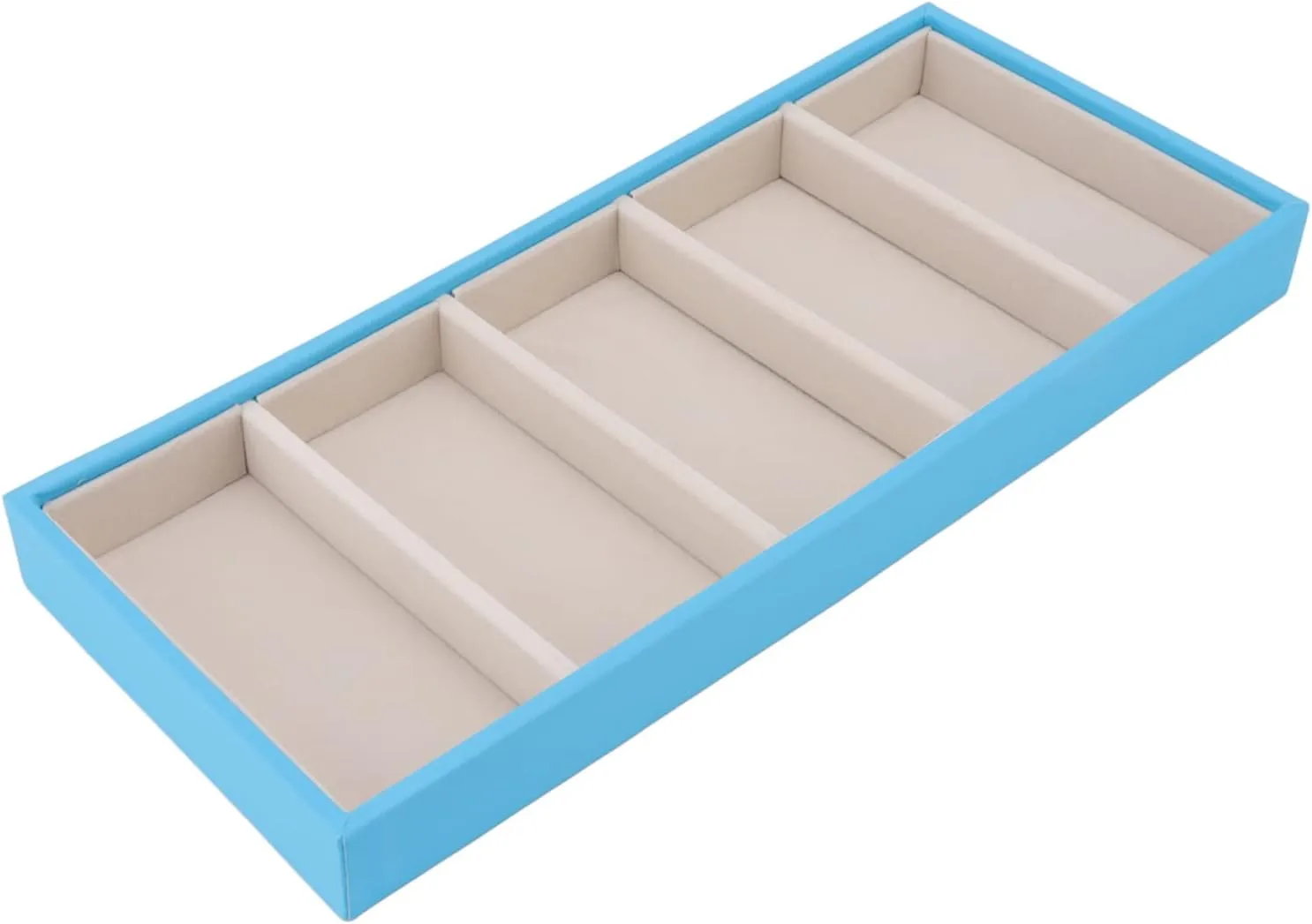 Velvet Glasses Box Tray, Stackable Glasses Display Tray Jewelry Organizer Trays for Glasses and Watch Holder Organizer Tray (Light Blue)