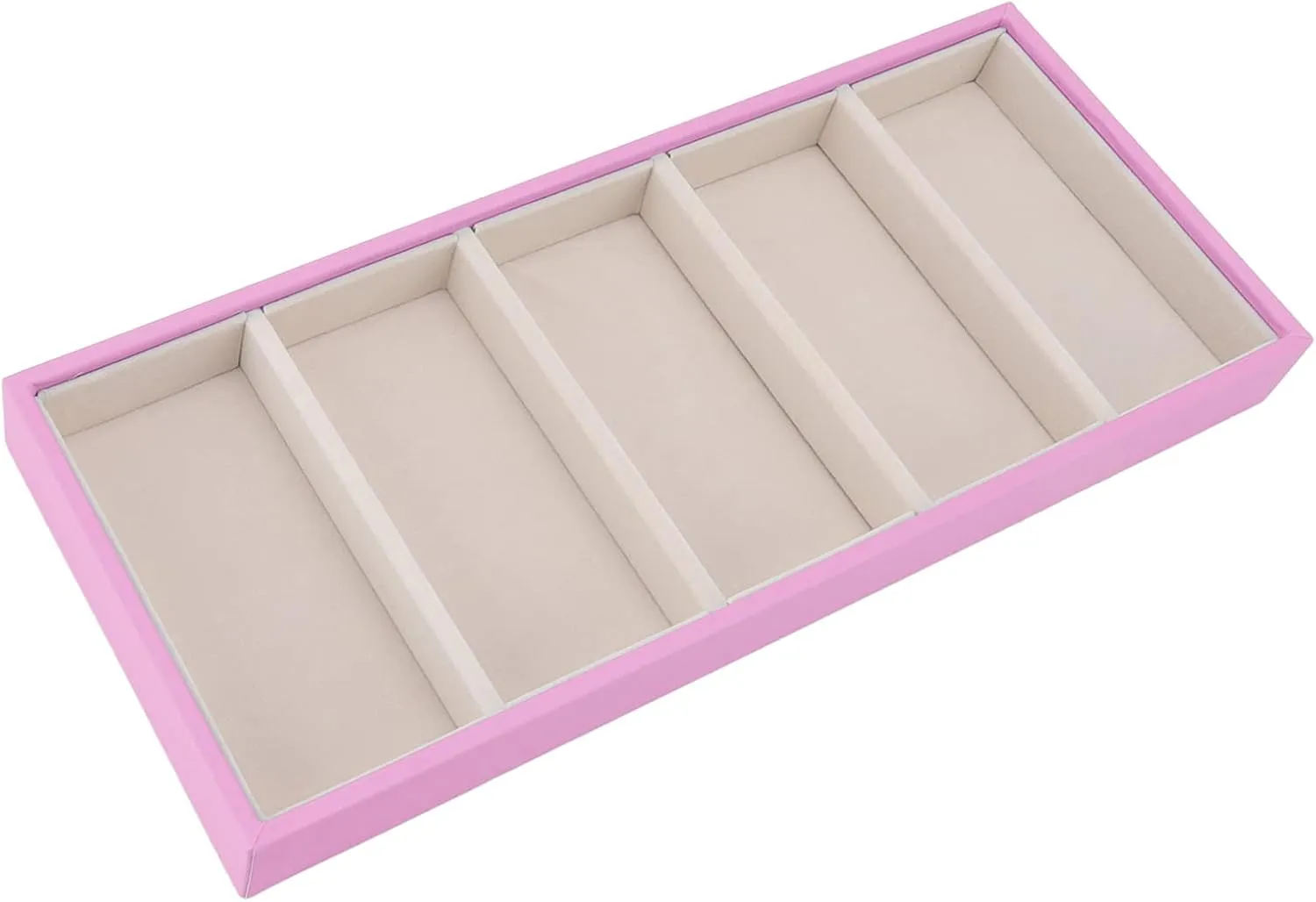 Velvet Glasses Box Tray, Stackable Glasses Display Tray Jewelry Organizer Trays for Glasses and Watch Holder Organizer Tray (redness)