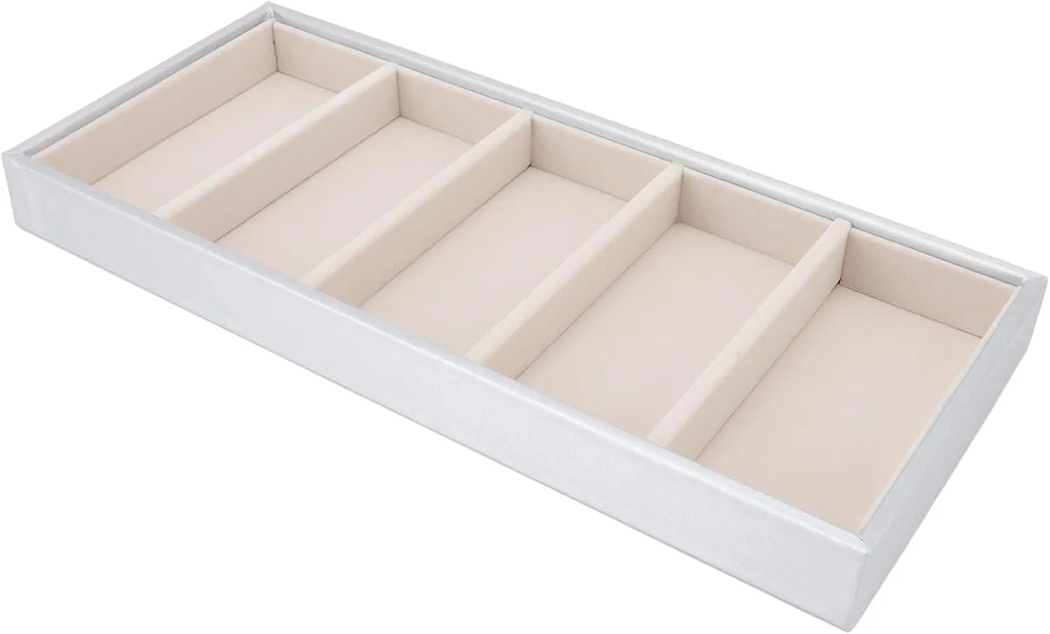 Velvet Glasses Box Tray, Stackable Glasses Display Tray Jewelry Organizer Trays for Glasses and Watch Holder Organizer Tray (Silver Gray)