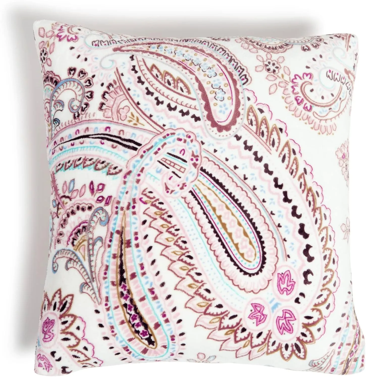 Vera Bradley Women's Decorative Throw Pillow With Removeable Hypoallergenic Insert, Sand Paisley, One Size