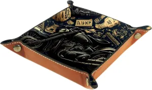Vintage Motorcycle Small Stacking Jewelry Organizer Trays, Desk Drawer Earring and Bracelet Tray, Key Tray for Entryway Table, Decorative Ring Storage Tray