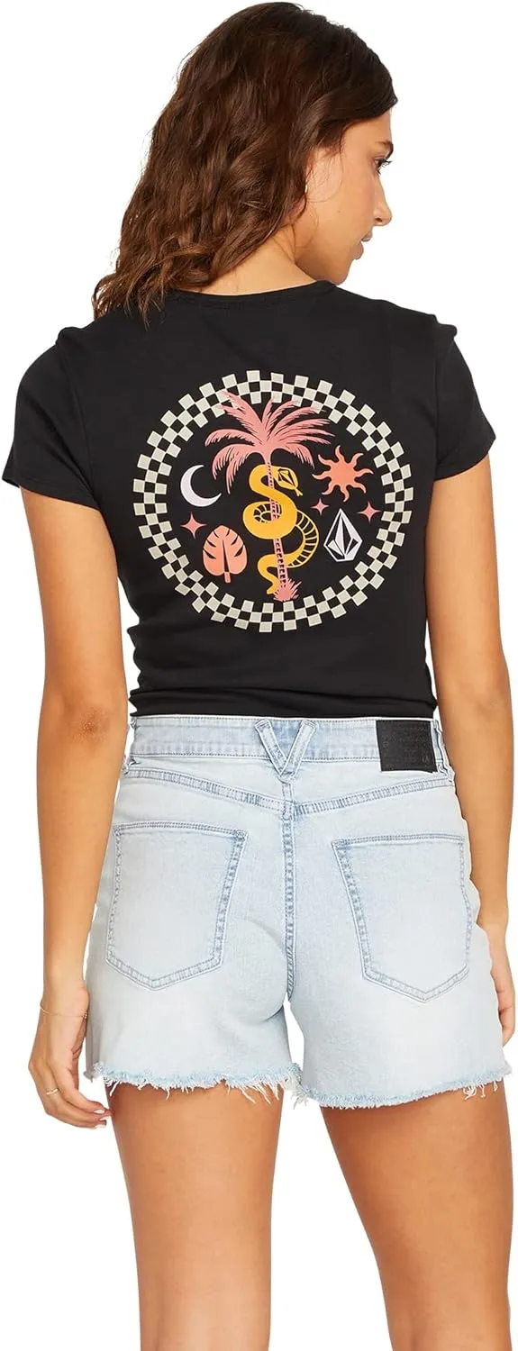 Volcom Women's Stone Step High Rise Denim Short
