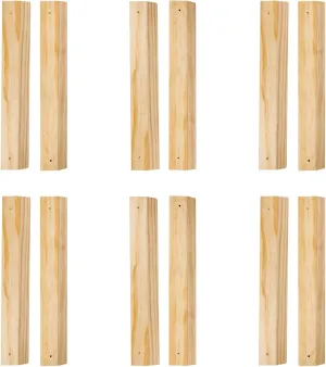 Walnut Hollow 12" Hanging Cleat Set, (6-Pack), Natural Craft Wood