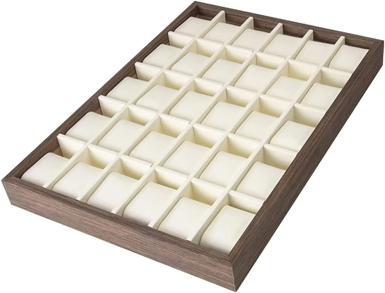 Watch Box Watch Display Organizer Wood 30 Slots Watch Tray Organizer Box Stackable Jewelry Holder Storage Display Watch Accessories