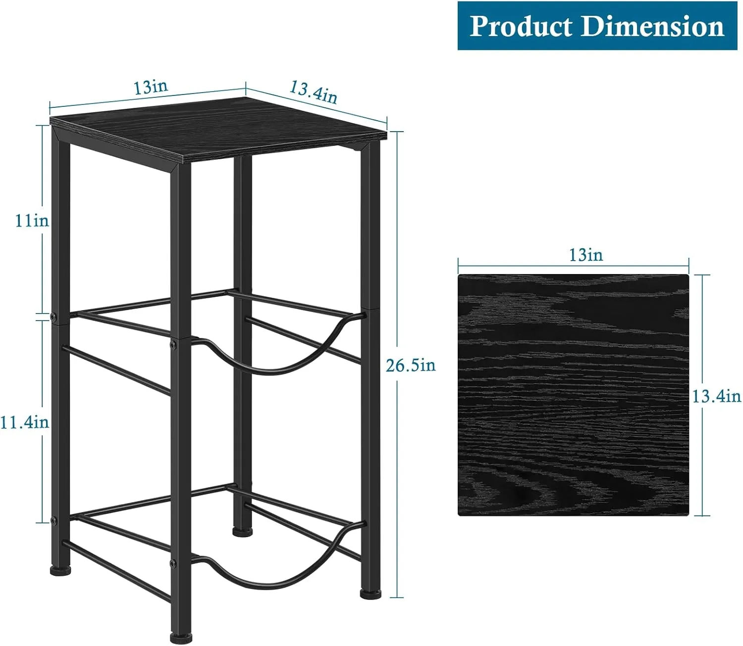 Water Jug Holder 5 Gallon Water Bottle Holder Stand With Storage Shelf, 2 Tier 5 Gal Water Jug Storage Rack with 2 Slots for Kitchen Living Room Home Office, Black