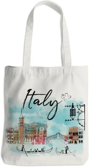 Watercolor New York Paris Chicago Nashville Italy California Lover Gifts Tote Bag Beach Bag Travel Souvenir Gift