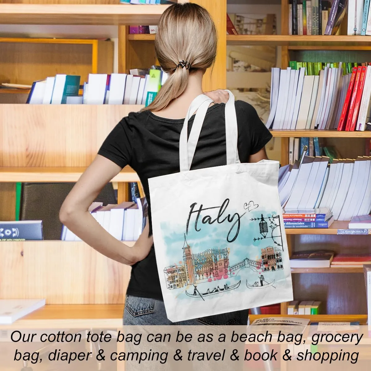 Watercolor New York Paris Chicago Nashville Italy California Lover Gifts Tote Bag Beach Bag Travel Souvenir Gift