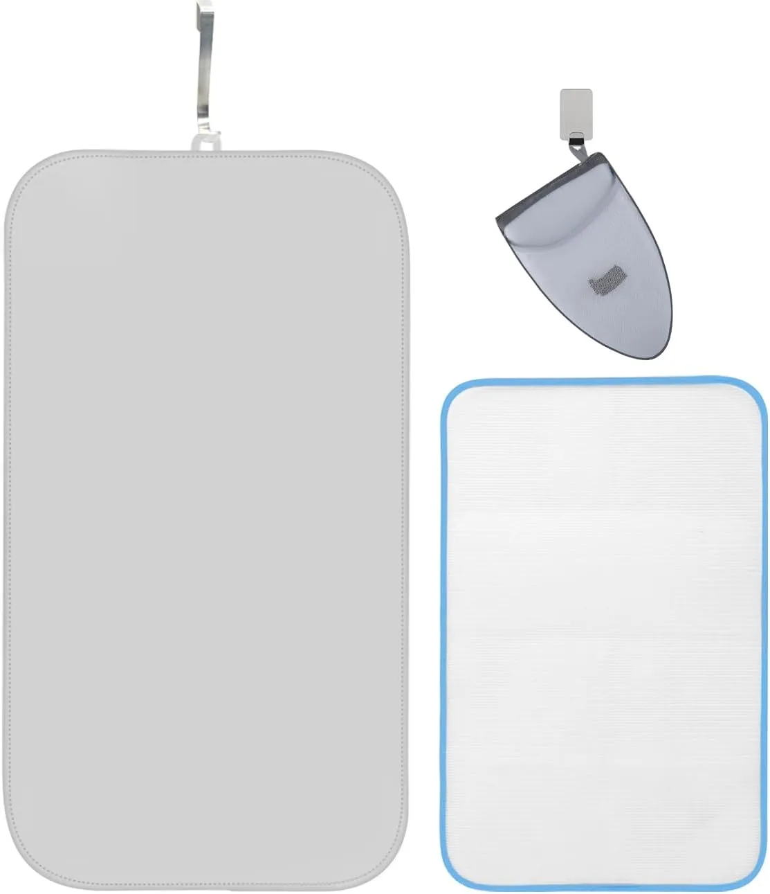 WAYUTO Over Door Garment Steamer Travel Mat 22 x 47 inches with Hook, Ironing Glove & Scorch Mesh Ironing Press Pad