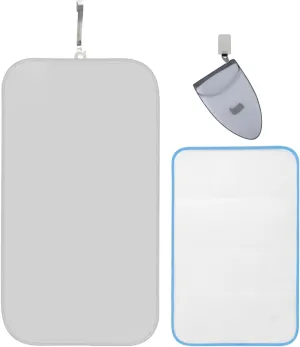 WAYUTO Over Door Garment Steamer Travel Mat 22 x 47 inches with Hook, Ironing Glove & Scorch Mesh Ironing Press Pad