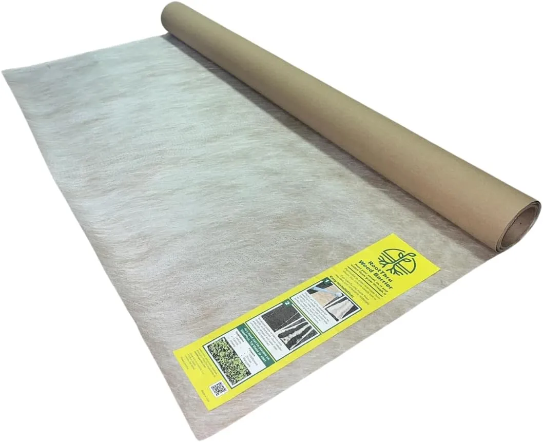 Weed Barrier, 4FTx50FT, Natural, Eco-Friendly, Non-Toxic, Landscape Fabric, Garden Ground Cover, Agricultural Mulch, Gardening Weed Mat, Geotextile Fabric, Weed Blocker