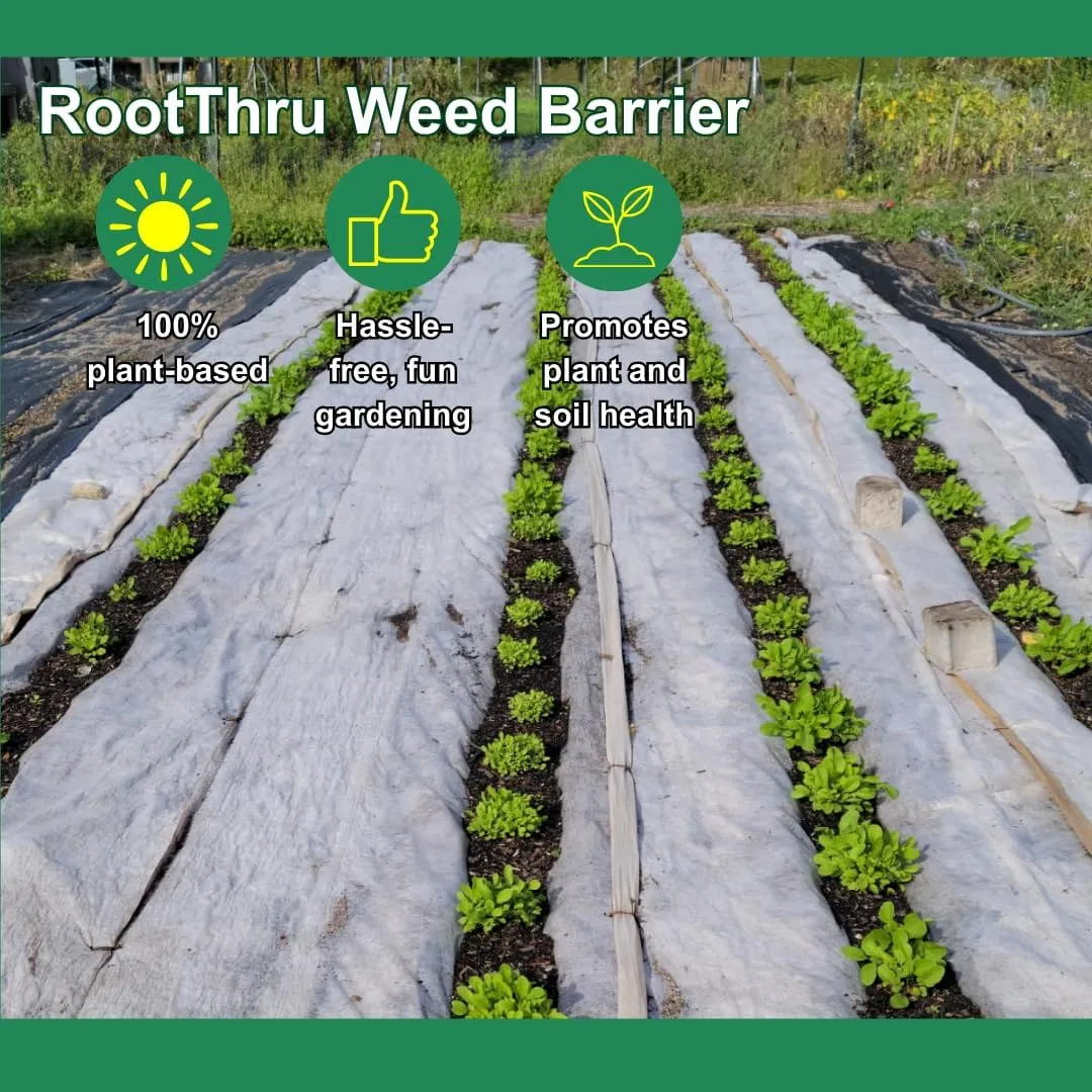Weed Barrier, 4FTx50FT, Natural, Eco-Friendly, Non-Toxic, Landscape Fabric, Garden Ground Cover, Agricultural Mulch, Gardening Weed Mat, Geotextile Fabric, Weed Blocker