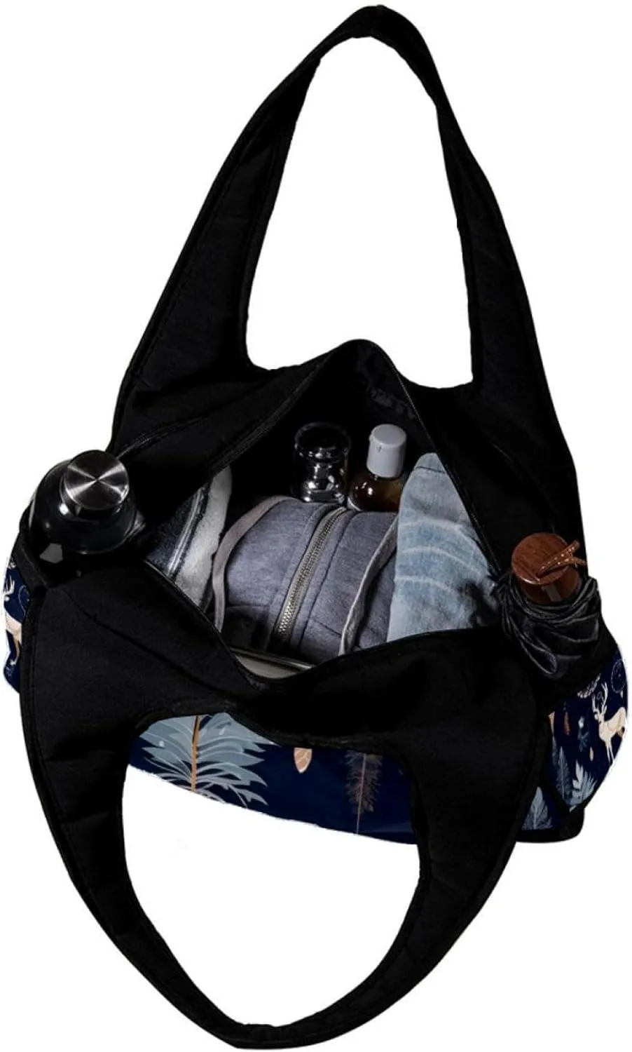 Weekender Travel Bag,Small Gym Bag,Bohemia Feather Deer Dream Catcher,Gym Duffle Bag