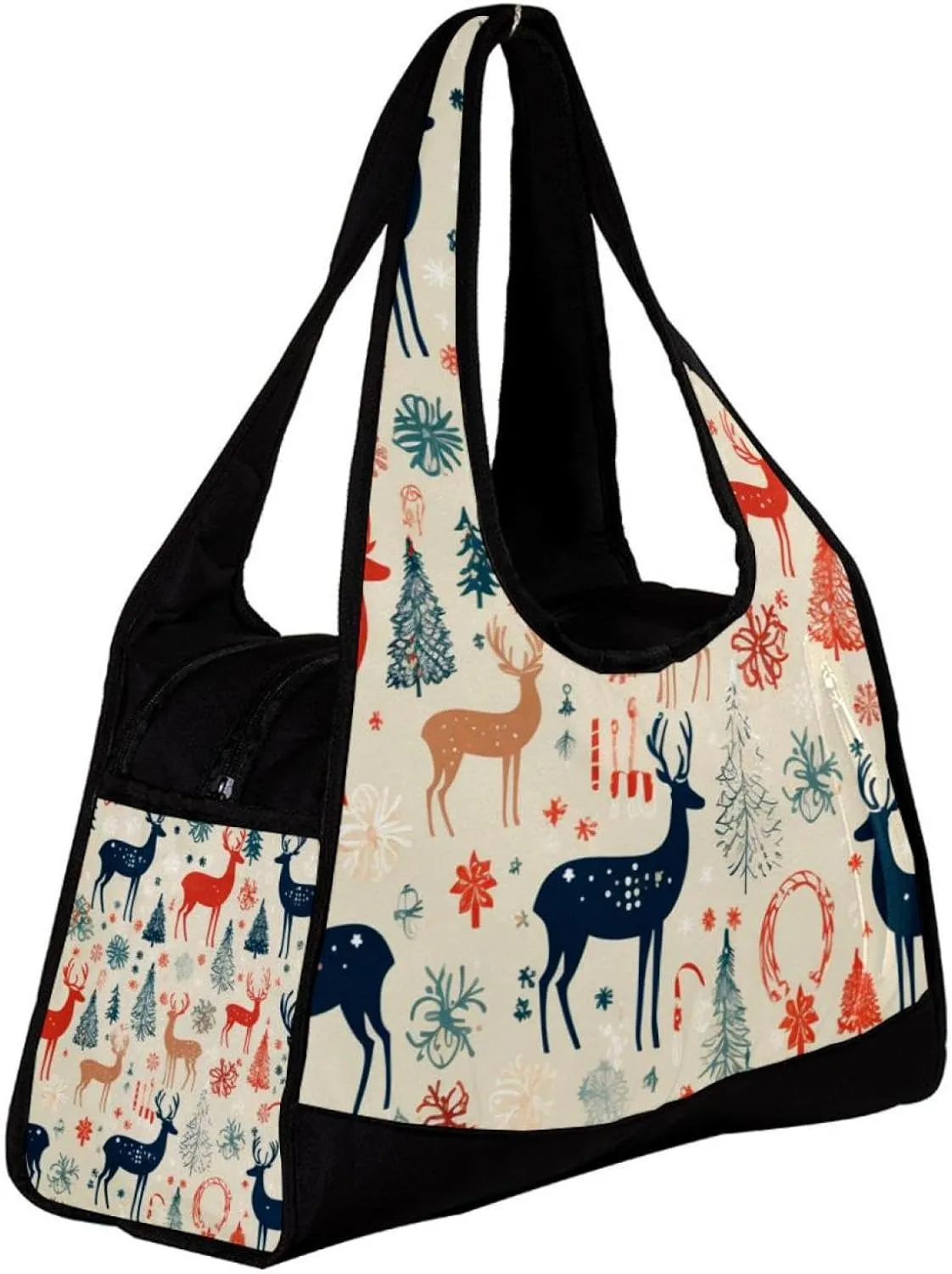 Weekender Travel Bag,Small Gym Bag,Christmas Background Floral,Gym Duffle Bag