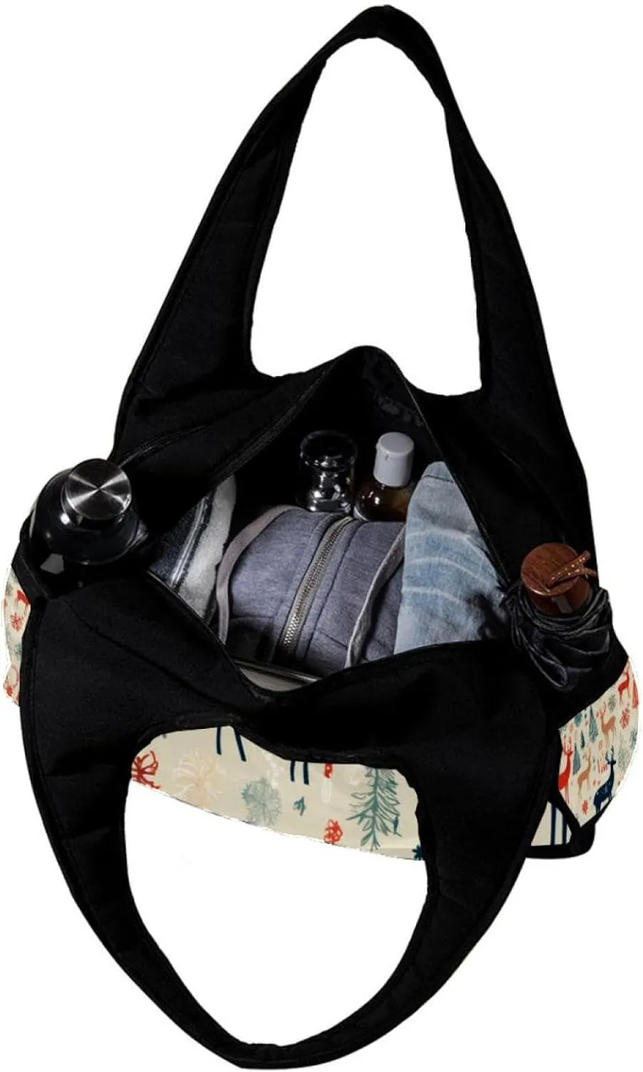 Weekender Travel Bag,Small Gym Bag,Christmas Background Floral,Gym Duffle Bag