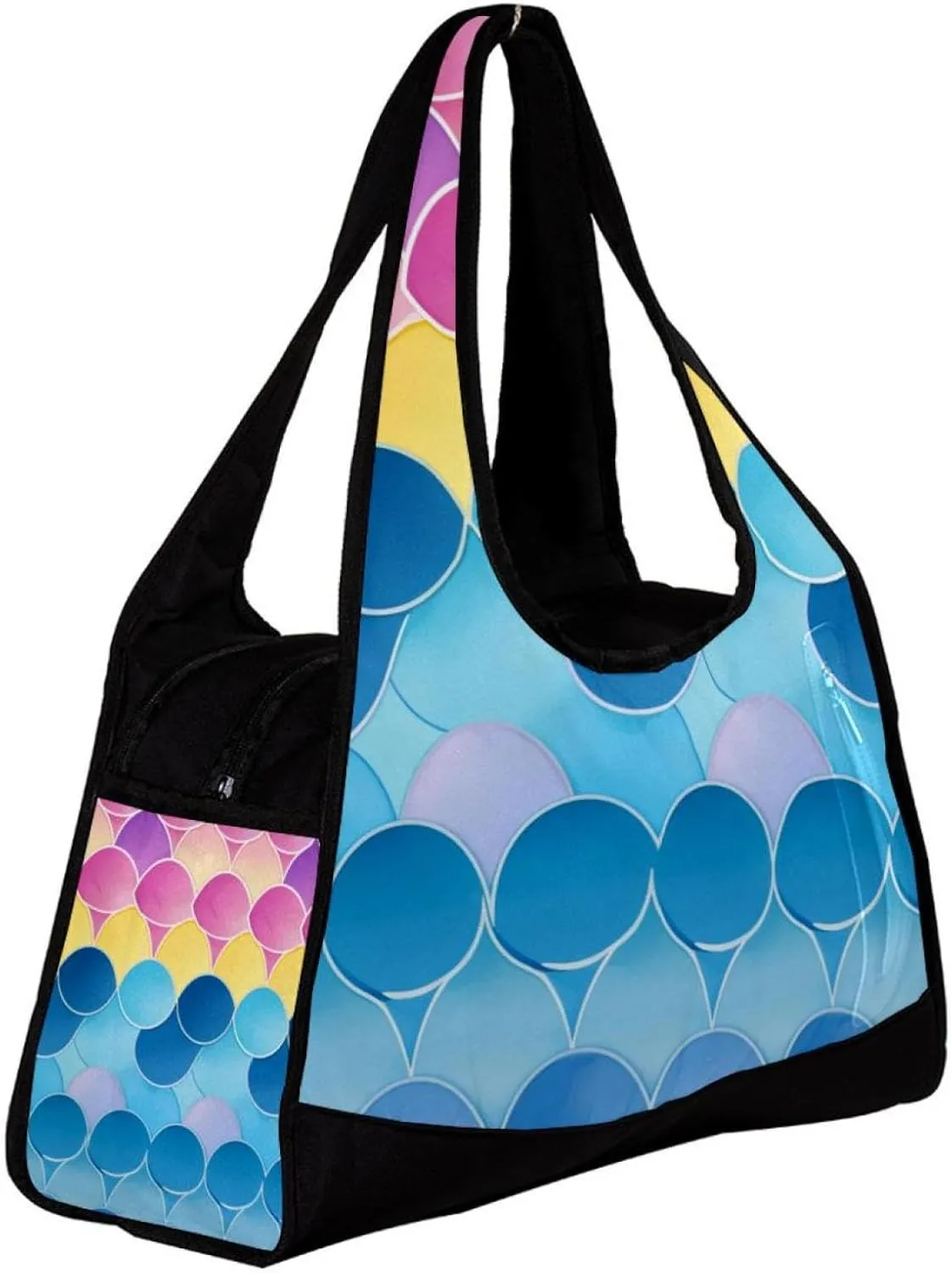 Weekender Travel Bag,Small Gym Bag,Colored Mermaid Fish Scales,Gym Duffle Bag