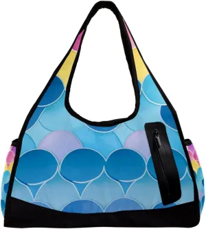 Weekender Travel Bag,Small Gym Bag,Colored Mermaid Fish Scales,Gym Duffle Bag