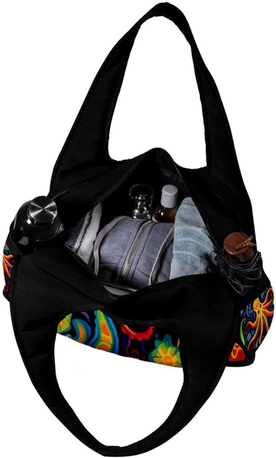 Weekender Travel Bag,Small Gym Bag,Devilfish Jellyfish Sea Shell,Gym Duffle Bag