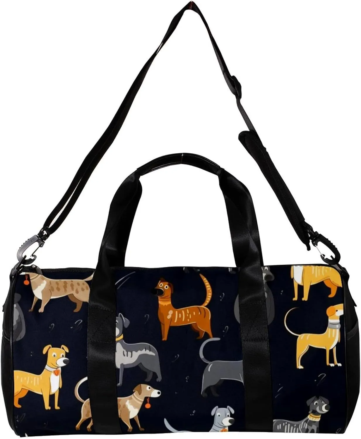 Weekender Travel Bag,Small Gym Bag,Dog Bone Gray,Gym Duffle Bag