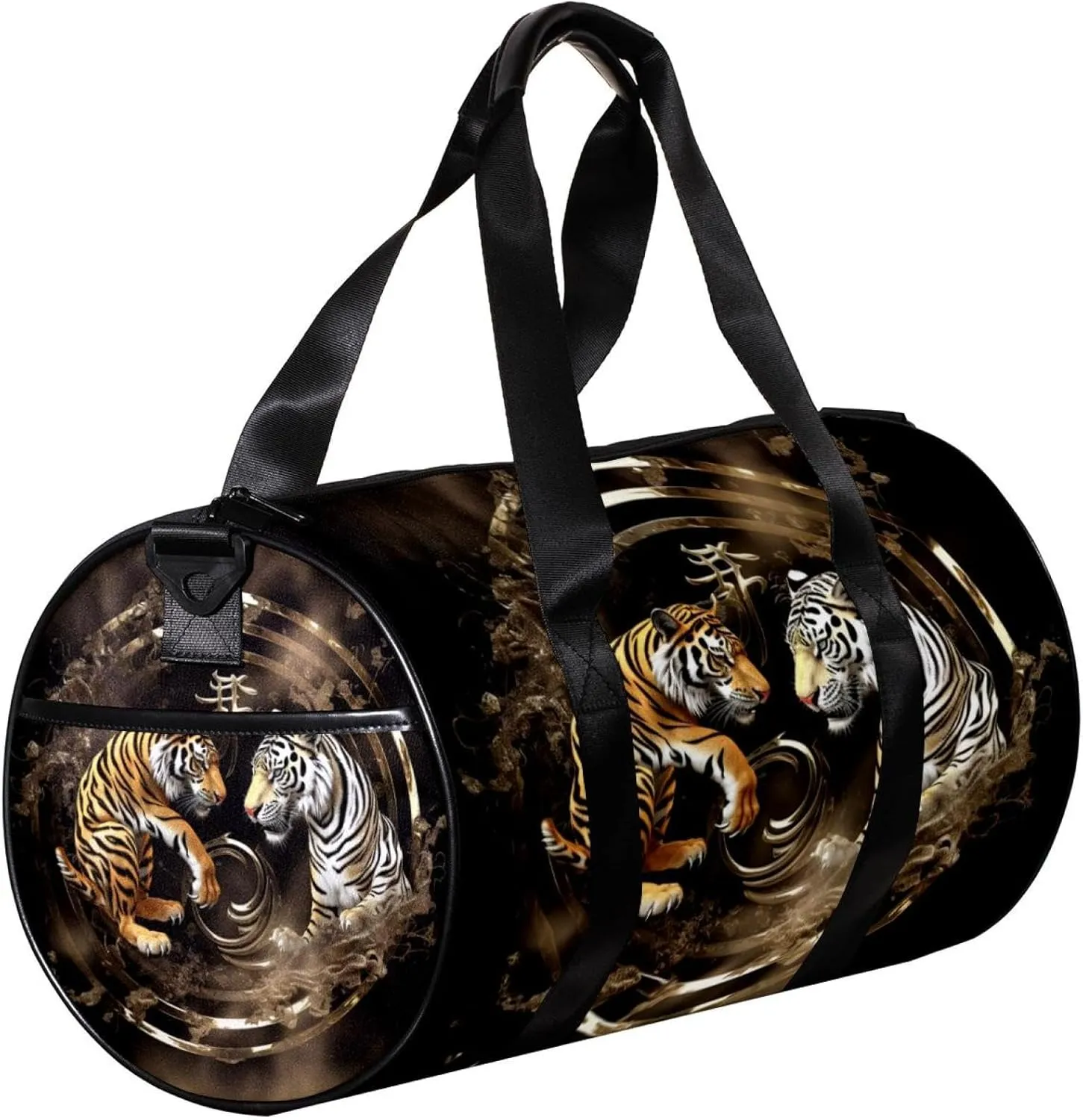 Weekender Travel Bag,Small Gym Bag,Dragon Tiger Tai Chi Gossip,Gym Duffle Bag