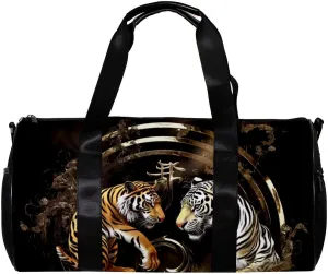 Weekender Travel Bag,Small Gym Bag,Dragon Tiger Tai Chi Gossip,Gym Duffle Bag