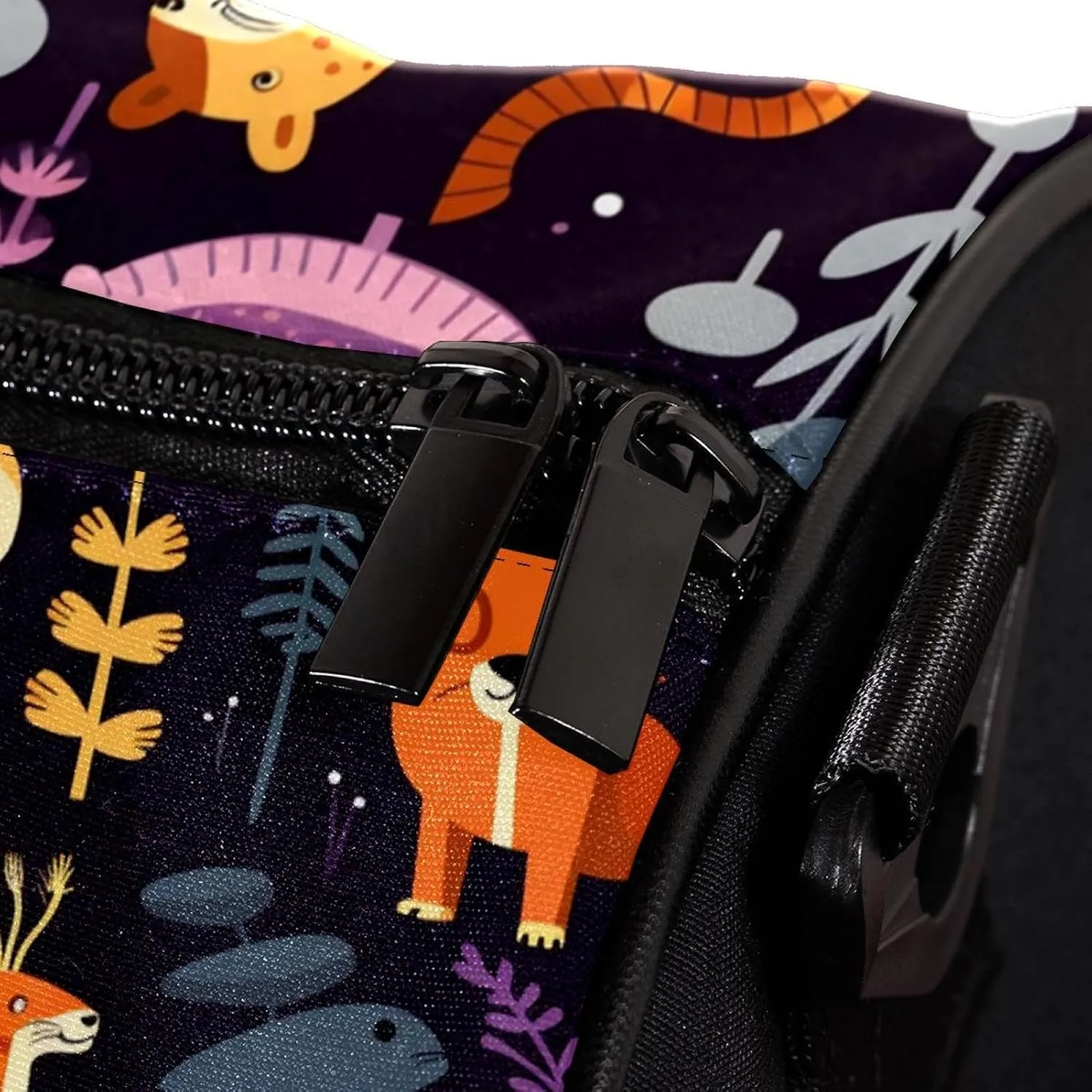 Weekender Travel Bag,Small Gym Bag,Forest Animals Tiger Snake,Gym Duffle Bag