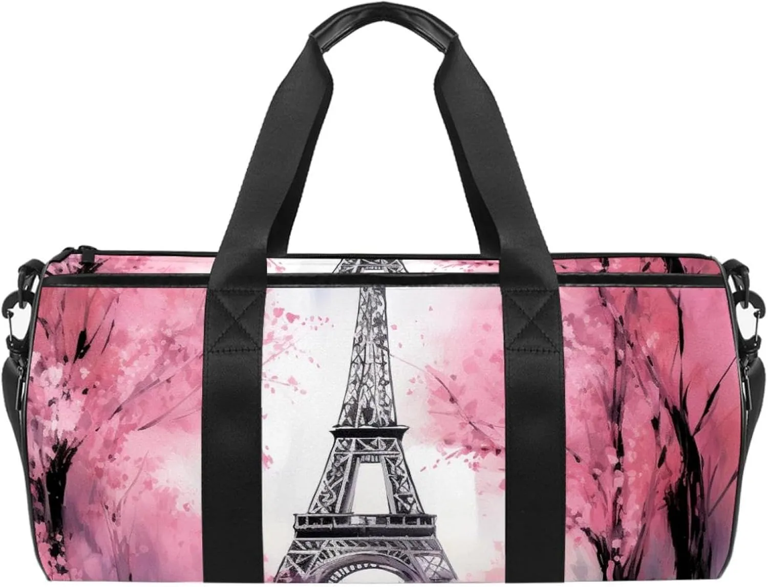 Weekender Travel Bag,Small Gym Bag,France Pairs Eiffel Tower Tree,Gym Duffle Bag