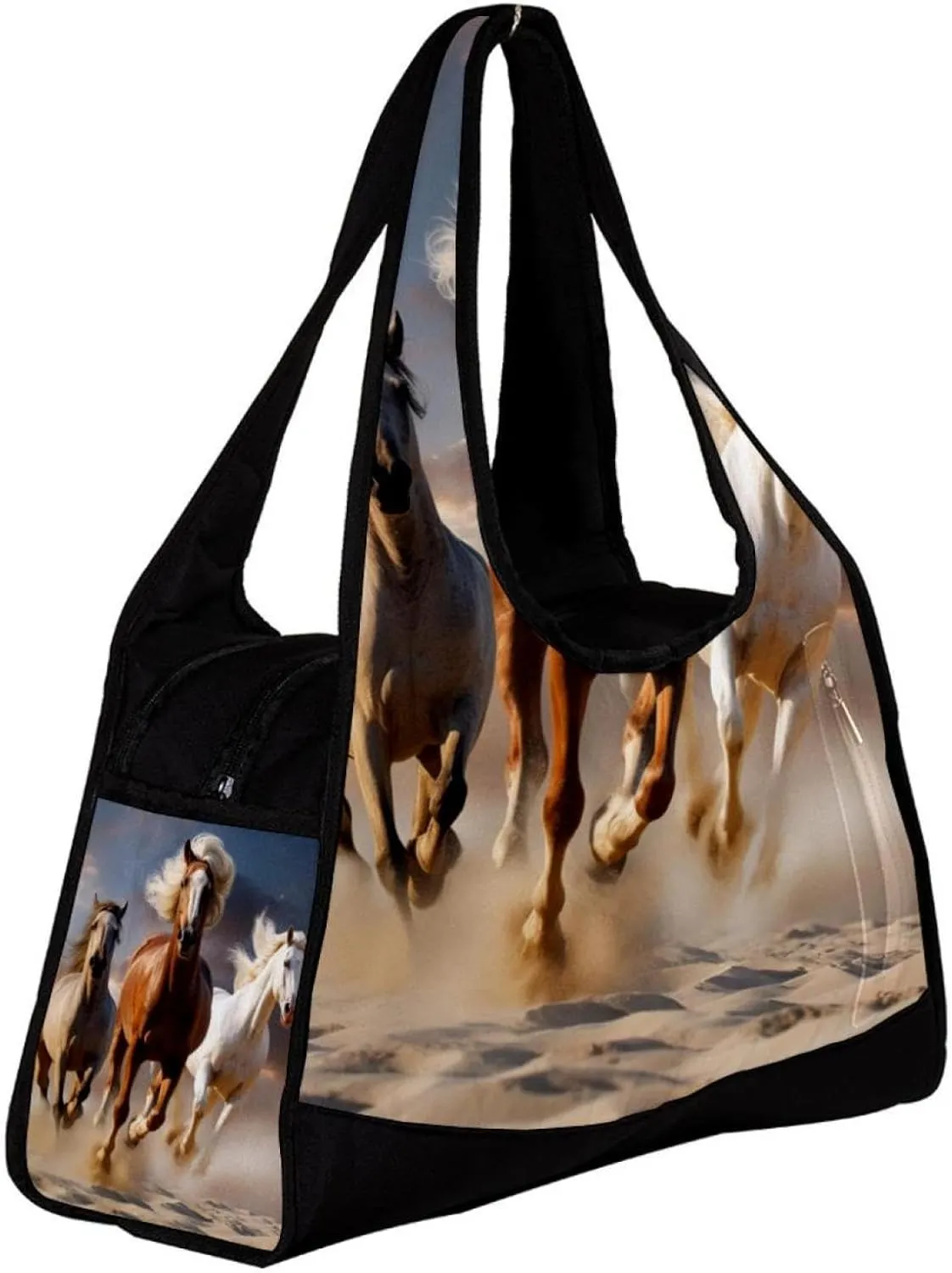 Weekender Travel Bag,Small Gym Bag,Funny African Animal Horse,Gym Duffle Bag