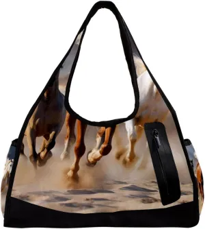 Weekender Travel Bag,Small Gym Bag,Funny African Animal Horse,Gym Duffle Bag