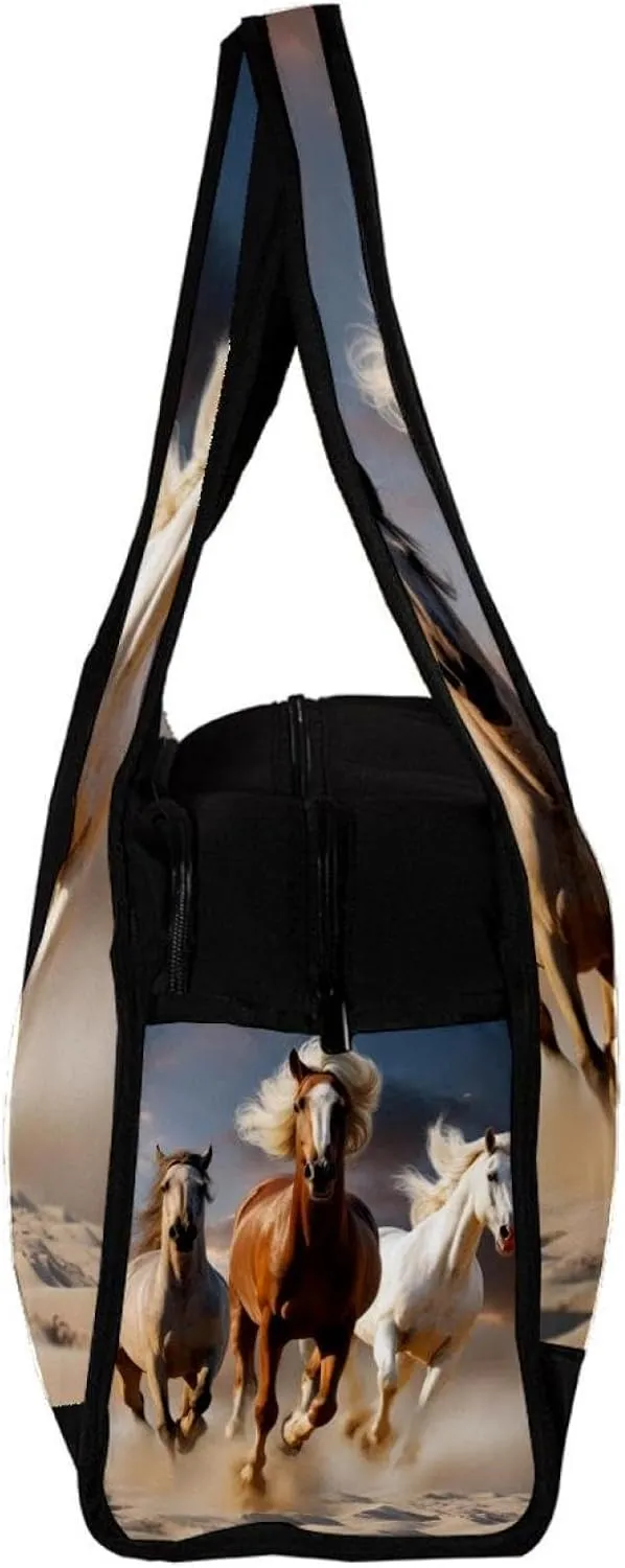Weekender Travel Bag,Small Gym Bag,Funny African Animal Horse,Gym Duffle Bag