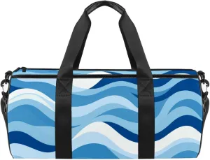 Weekender Travel Bag,Small Gym Bag,Sea Blue Green Wave,Gym Duffle Bag