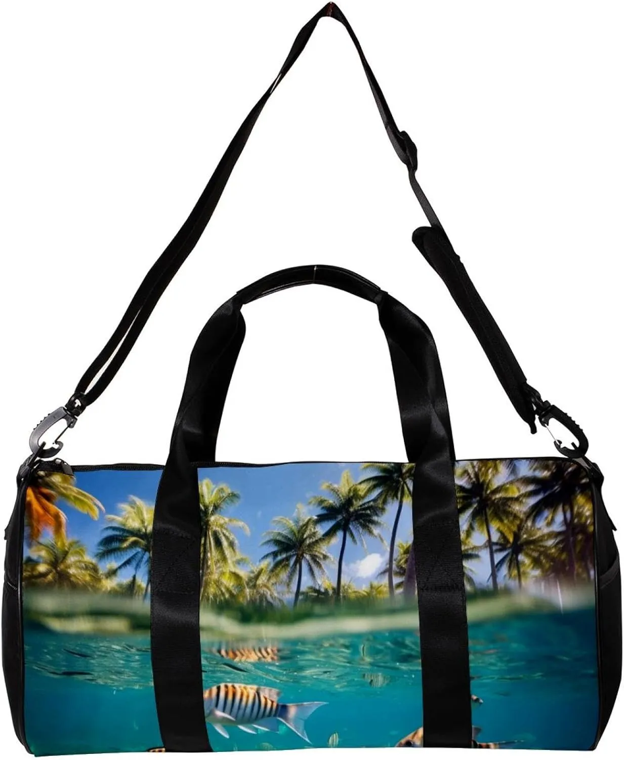 Weekender Travel Bag,Small Gym Bag,Tropicalis Tree Sea Bean,Gym Duffle Bag
