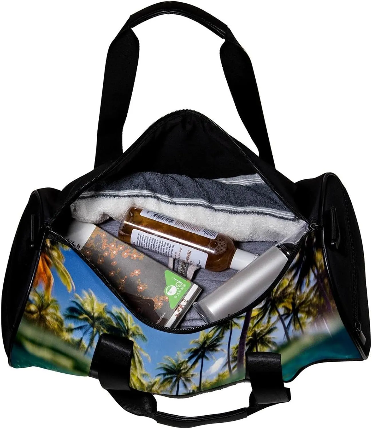 Weekender Travel Bag,Small Gym Bag,Tropicalis Tree Sea Bean,Gym Duffle Bag