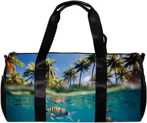 Weekender Travel Bag,Small Gym Bag,Tropicalis Tree Sea Bean,Gym Duffle Bag