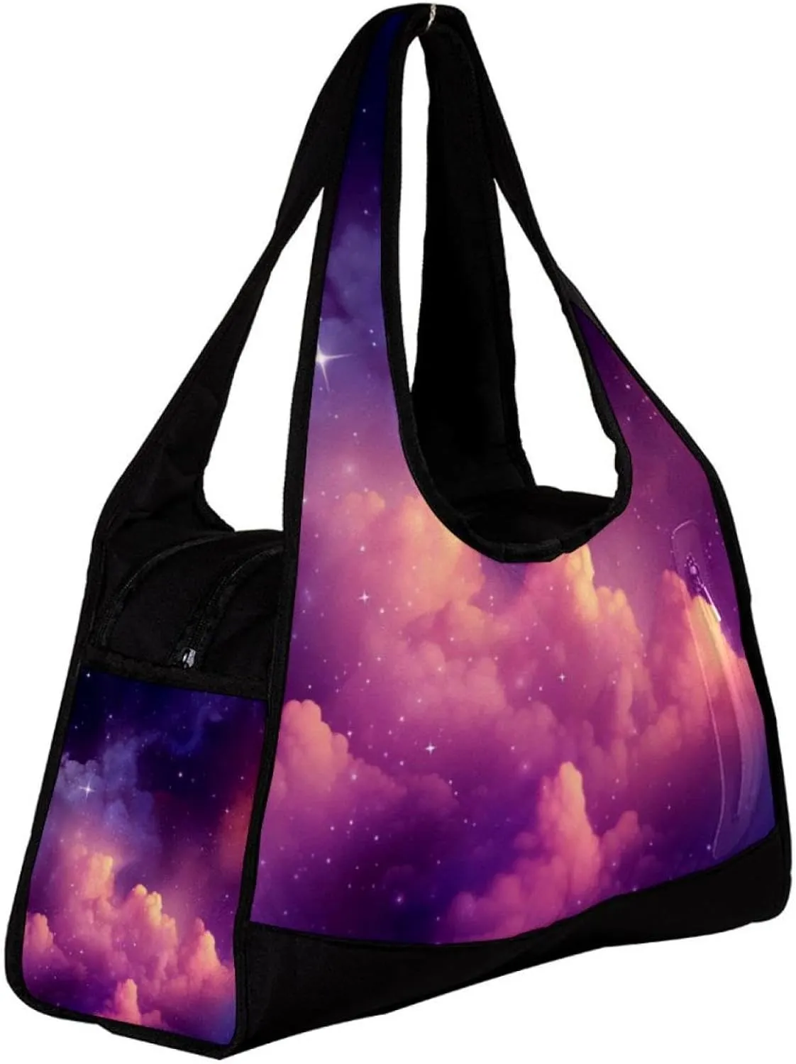 Weekender Travel Bag,Small Gym Bag,Universe Stars Galaxy,Gym Duffle Bag
